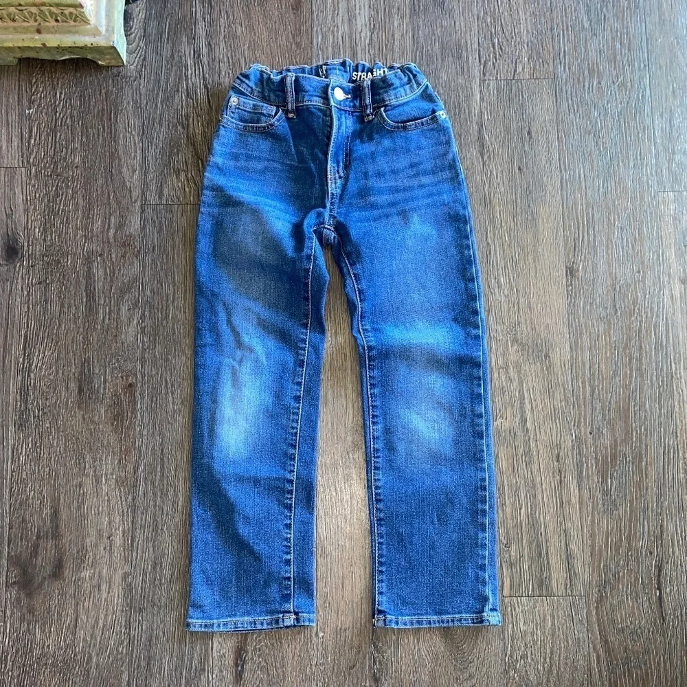 Gap kids boys 7 straight jeans with fake button